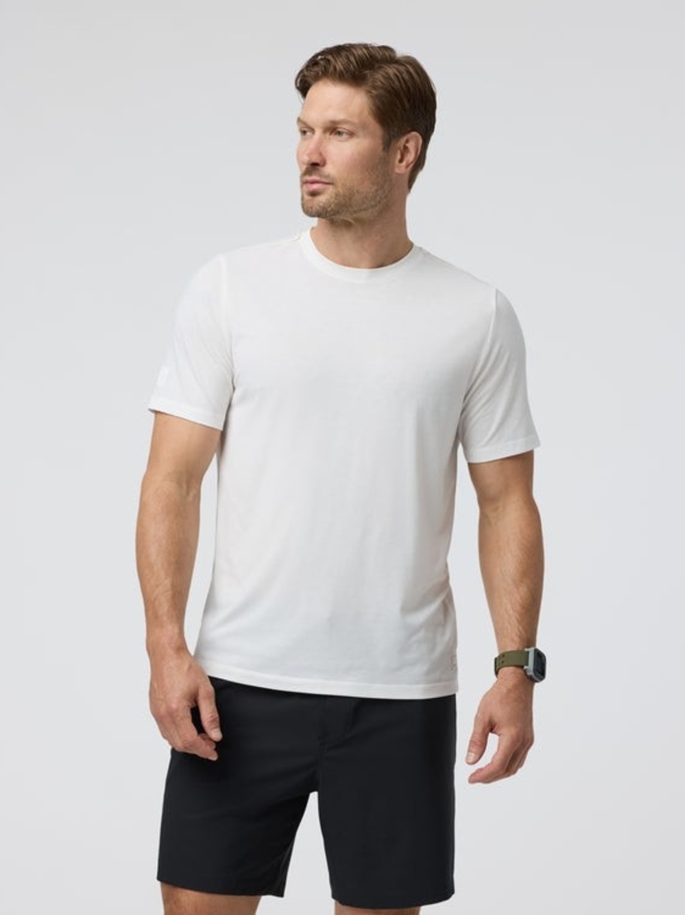 Vuori Current Tech Tee White Short Sleeve Workout Gym Performance Size Medium